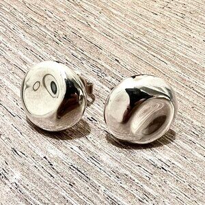 IPPOLITA Classico Silver Hammered Pebble Large Stud Earrings